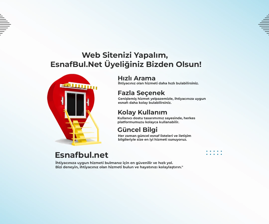 EsnafBul.Net Üyeliğiniz Bizden!