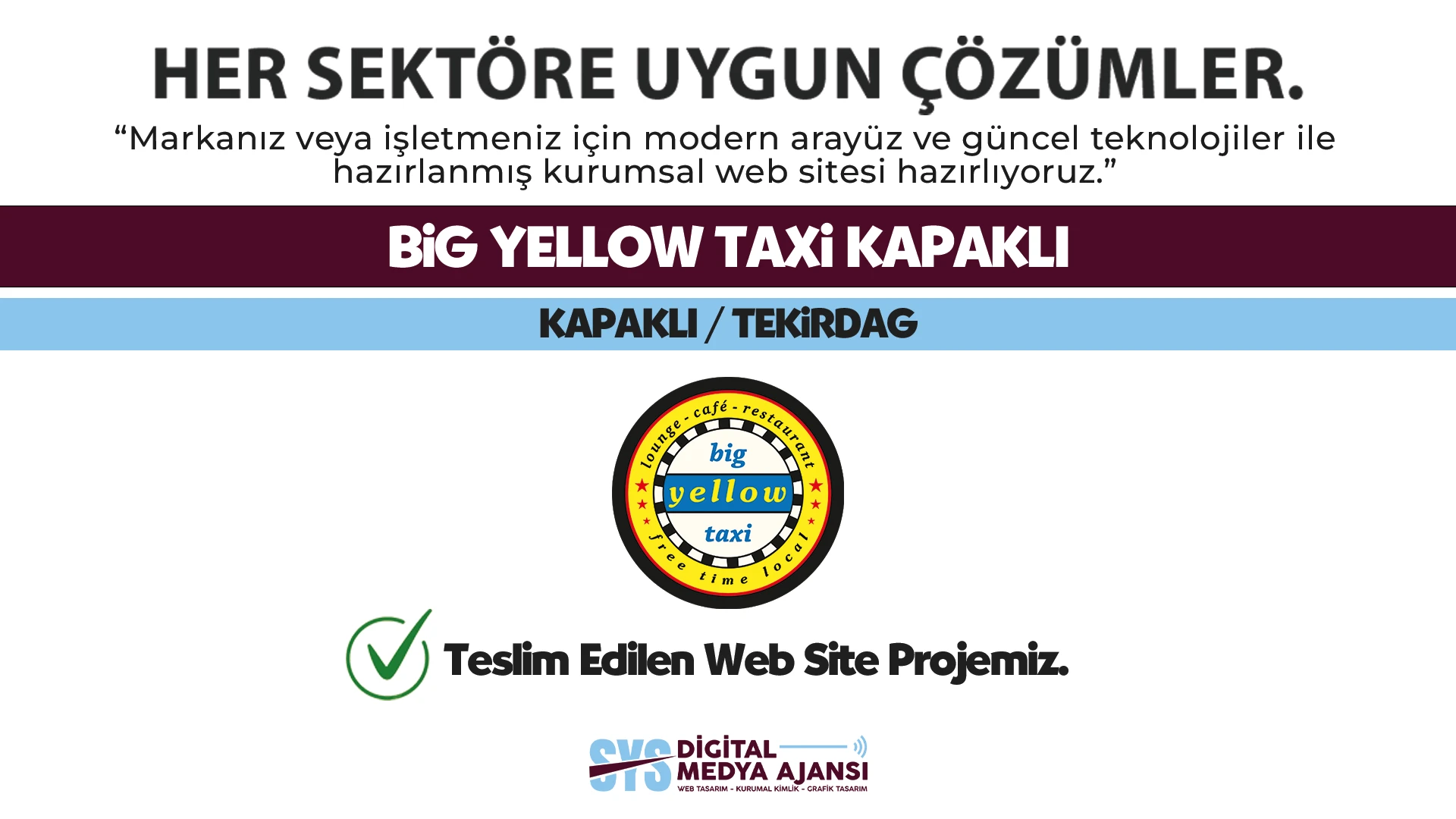 Big Yellow Taxi Kapaklı