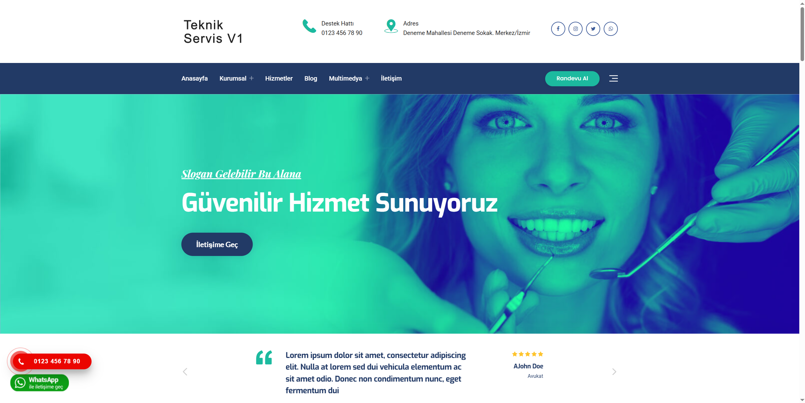 Hastane, Klinik ve Diş Merkezi Scripti